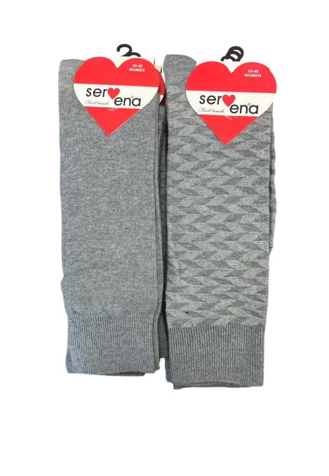 Șosete Damă 3/4, Culoare Gri,Engros